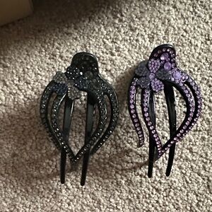 Chic Rhinestone Hair Clips
